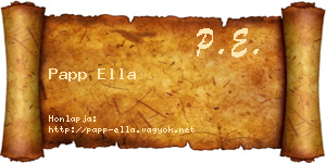 Papp Ella névjegykártya
